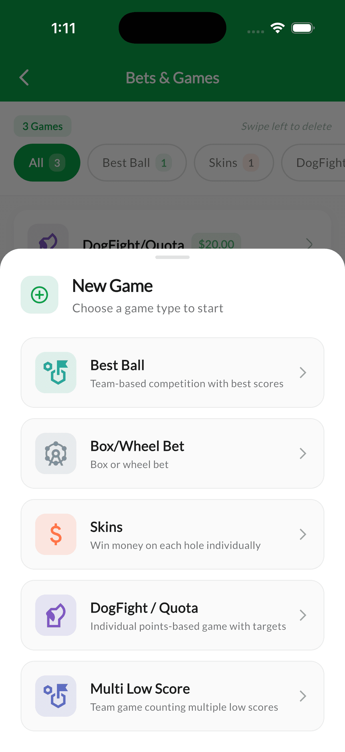 Multiple Game Formats